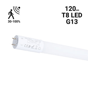 Tubo LED T8 con sensor de movimiento microondas 30-100% - 18W - 120 cm - 6000K - Barcelona Led-