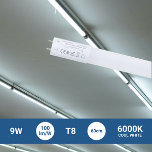 Tubo LED T8 con sensor de movimiento microondas 30-100% - 9W - 60 cm - 6000K (1)