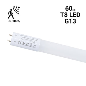 Tubo LED T8 con sensor de movimiento microondas 30-100% - 9W - 60 cm - 6000K - Barcelona Led-