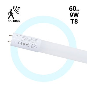 Tubo LED T8 con sensor de movimiento microondas 30-100% - 9W - 60 cm - 6000K