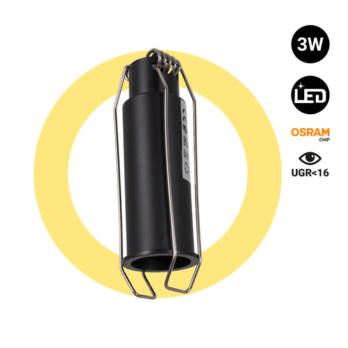Mini 3W LED Downlight - OSRAM Chip - Low UGR - Ø 22mm