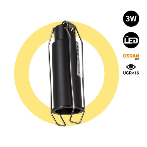 Mini 3W LED Downlight - OSRAM Chip - Low UGR - Ø 22mm