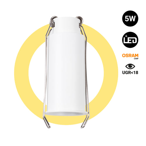 LED Mini Φωτιστικό 5W - Chip OSRAM - Χαμηλό UGR - Ø 34mm