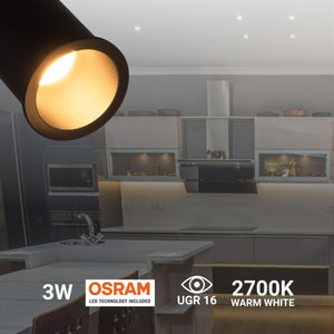 Downlight LED Mini 3W - Chip OSRAM - Bajo UGR - Ø 22mm - Barcelona Led-
