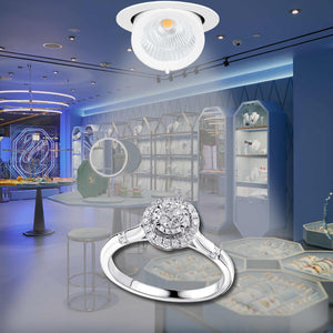 Downlight LED basculante empotrable - Chip especial para comercios - 40W - Barcelona Led-