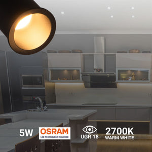 Downlight LED Mini 5W - Chip OSRAM - Bajo UGR - Ø 34mm (25)