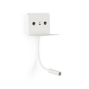Aplique de pared para lectura "SLANGE 2" - 3W + 6W - Puerto USB + USB-C (8)