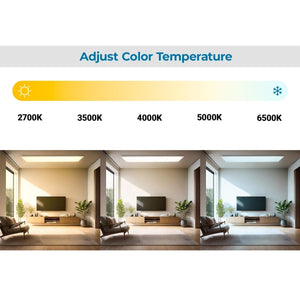 Plafón de techo LED Backlight - 120x30cm - 36W - CCT + RGB IC - Con mando a distancia - Barcelona Led-