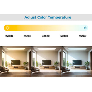 Plafón de techo LED Backlight - 120x30cm - 36W - CCT + RGB IC - Con mando a distancia (18)