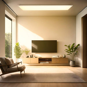 Plafón de techo LED Backlight - 120x30cm - 36W - CCT + RGB IC - Con mando a distancia - Barcelona Led-