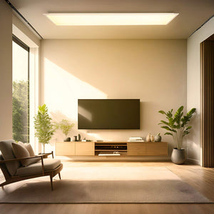 Plafón de techo LED Backlight - 120x30cm - 36W - CCT + RGB IC - Con mando a distancia (22)