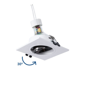 KIT Aro downlight cuadrado 93x93mm + Bombilla GU10 6W + Portalámparas (46)