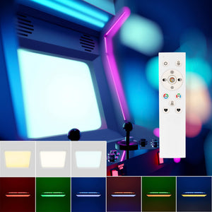 Plafón de techo LED Backlight - 45x45cm - 22W - CCT + 2RGB - Retroiluminado (15)