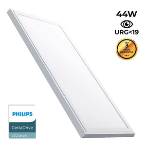 Panel LED slim de superficie 120X30 cm - Driver Philips - 44W - UGR19 - Con KIT de montaje - Barcelona Led-