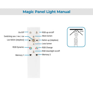 Plafón de techo LED Backlight - 60x30cm - 22W - CCT + 2RGB - Retroiluminado (15)