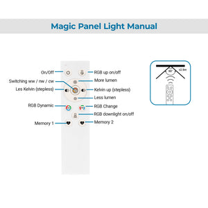 Plafón de techo LED Backlight - 45x45cm - 22W - CCT + 2RGB - Retroiluminado (18)