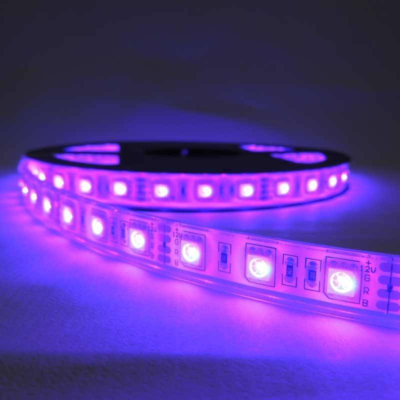 Tira de LED 12V-DC 72W 10mm multicolor RGB IP67 (SMD5050 60ch/m) Rollo 5 metros - Barcelona Led-