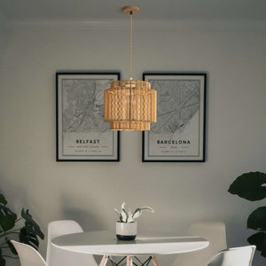 Lámpara colgante de yute "RAWA" - E27 - Barcelona Led-Decoración