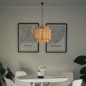Lámpara colgante de yute "RAWA" - E27 - Barcelona Led-Decoración