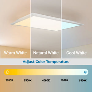 Plafón de techo LED Backlight - 60x30cm - 22W - CCT + 2RGB - Retroiluminado (20)