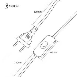 Aplique de pared de mimbre y madera "Phuket" - Con cable y enchufe - E27 (16)