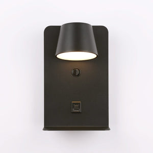 Aplique de pared para lectura "BASKOP" - Puerto USB + USB-C - 6W - Barcelona Led-Decoración