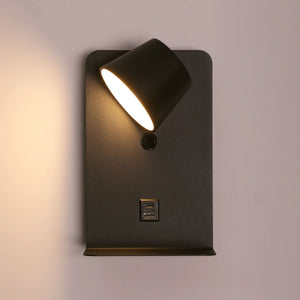 Aplique de pared para lectura "BASKOP" - Puerto USB + USB-C - 6W - Barcelona Led-Decoración