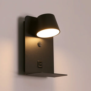 Aplique de pared para lectura "BASKOP" - Puerto USB + USB-C - 6W - Barcelona Led-Decoración