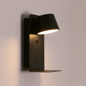 Aplique de pared para lectura "BASKOP" - Puerto USB + USB-C - 6W - Barcelona Led-Decoración