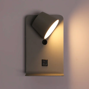 Aplique de pared para lectura "BASKOP" - Puerto USB + USB-C - 6W - Barcelona Led-Decoración