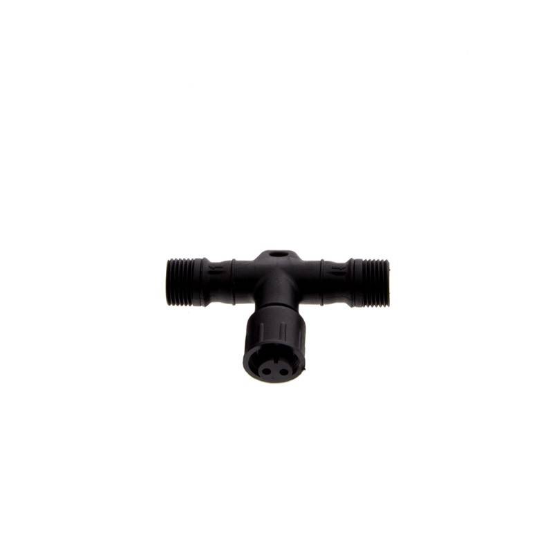 Conector T monocolor 2 pin estanco para balizas LED 12/24V - Barcelona Led-Accesorios