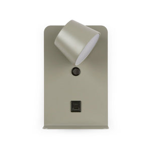 Aplique de pared para lectura "BASKOP" - Puerto USB + USB-C - 6W - Barcelona Led-Decoración