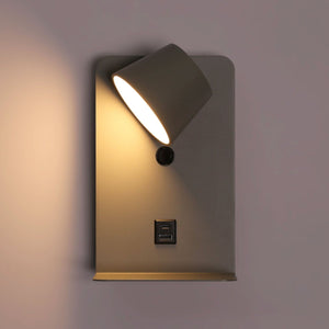 Aplique de pared para lectura "BASKOP" - Puerto USB + USB-C - 6W - Barcelona Led-Decoración
