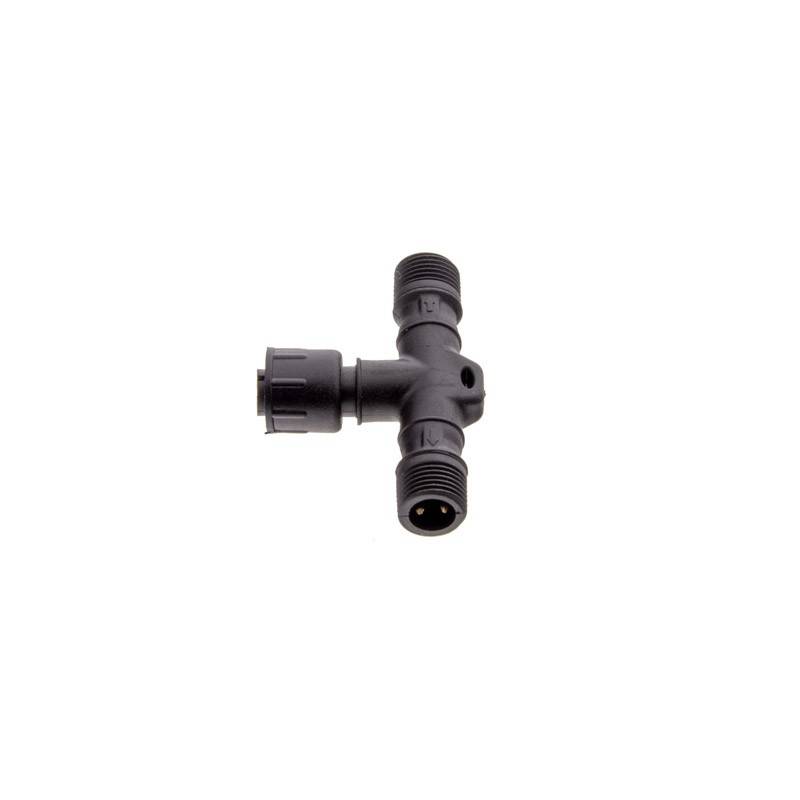Conector T monocolor 2 pin estanco para balizas LED 12/24V (1)