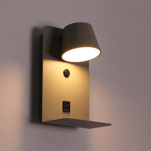 Aplique de pared para lectura "BASKOP" - Puerto USB + USB-C - 6W (48)