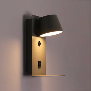 Aplique de pared para lectura "BASKOP" - Puerto USB + USB-C - 6W - Barcelona Led-Decoración
