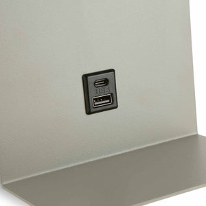 Aplique de pared para lectura "BASKOP" - Puerto USB + USB-C - 6W - Barcelona Led-Decoración