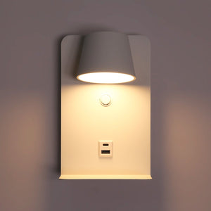 Aplique de pared para lectura "BASKOP" - Puerto USB + USB-C - 6W - Barcelona Led-Decoración