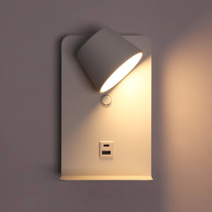 Aplique de pared para lectura "BASKOP" - Puerto USB + USB-C - 6W - Barcelona Led-Decoración