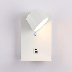 Aplique de pared para lectura "BASKOP" - Puerto USB + USB-C - 6W - Barcelona Led-Decoración