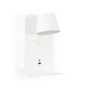 Aplique de pared para lectura "BASKOP" - Puerto USB + USB-C - 6W - Barcelona Led-Decoración