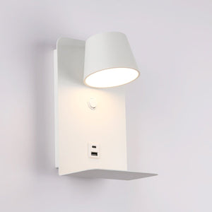 Aplique de pared para lectura "BASKOP" - Puerto USB + USB-C - 6W - Barcelona Led-Decoración