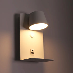 Aplique de pared para lectura "BASKOP" - Puerto USB + USB-C - 6W - Barcelona Led-Decoración