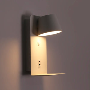 Aplique de pared para lectura "BASKOP" - Puerto USB + USB-C - 6W - Barcelona Led-Decoración