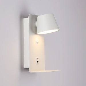 Aplique de pared para lectura "BASKOP" - Puerto USB + USB-C - 6W - Barcelona Led-Decoración