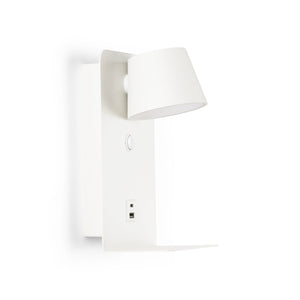 Aplique de pared para lectura "BASKOP" - Puerto USB + USB-C - 6W - Barcelona Led-Decoración