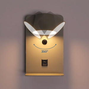 Aplique de pared para lectura "BASKOP" - Puerto USB + USB-C - 6W - Barcelona Led-Decoración