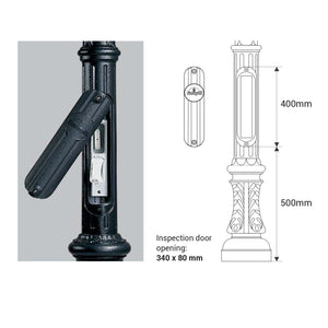 Poste de luz exterior "TOBIA" Fumagalli CCT - 30W - 8 opciones - E27 (34)