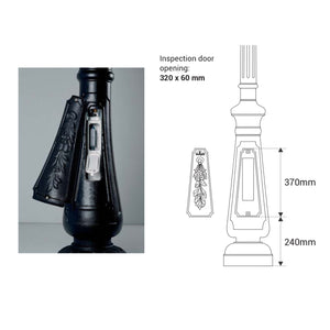 Poste de luz exterior doble Farola "TOBIA" Fumagalli - CCT - 2 x 30W - 8 opciones - E27 (9)