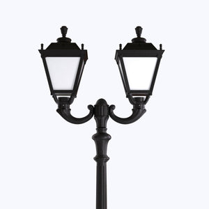 Poste de luz exterior doble Farola "TOBIA" Fumagalli - CCT - 2 x 30W - 8 opciones - E27 - Barcelona Led-